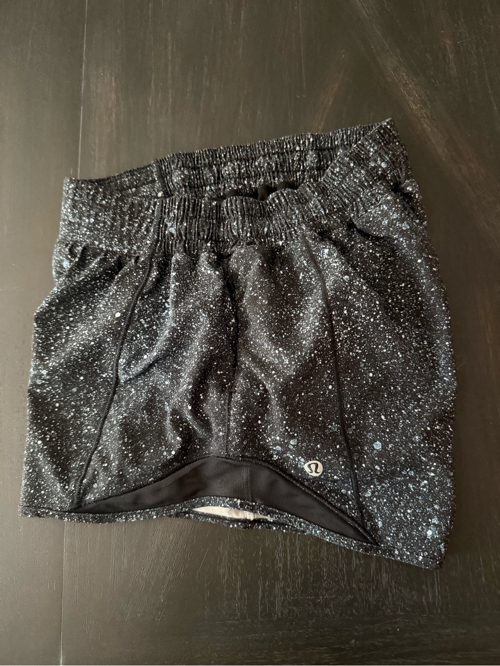lululemon athletica Black Speckle Run Skort
